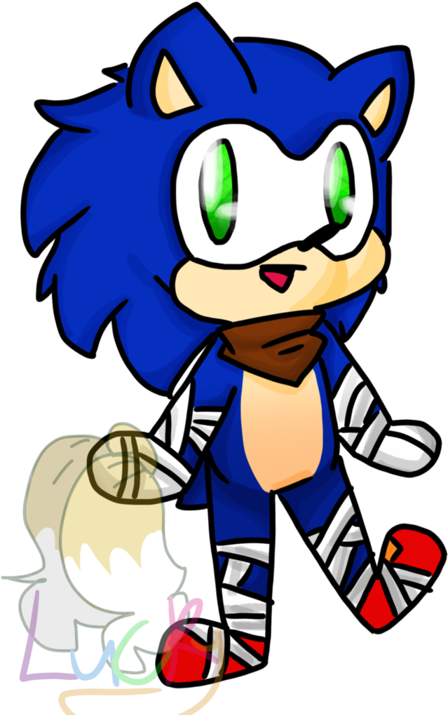 Cute Sonic By Lucky Fox Tails - Digital Art (774x1032)