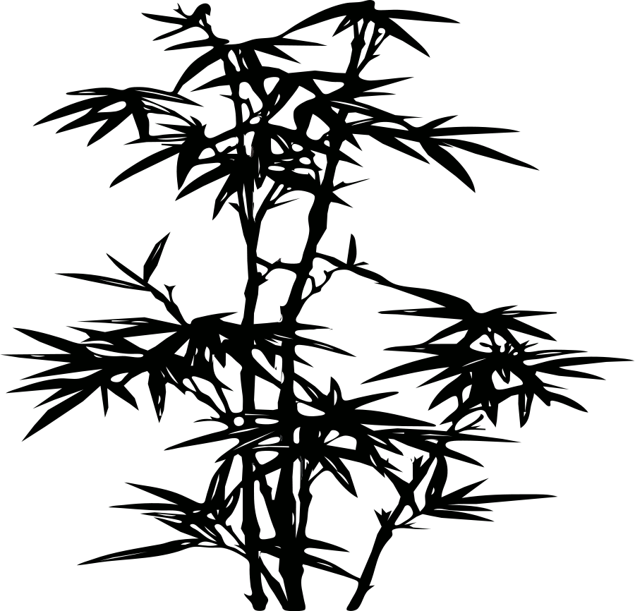 This Free Clip Arts Design Of Bamboo Png - Bamboo Silhouette Png (900x866)