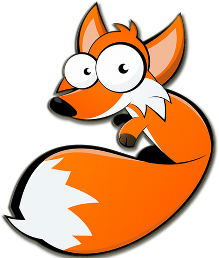 Cartoon Funny Animal Fox - Animal Cartoon Png (900x900)