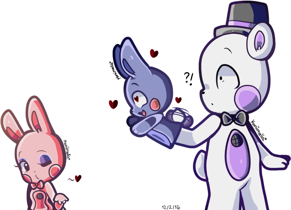 28 Collection Of Fnaf Bon Bon Drawing - Fnaf Bonbon X Bonnet (1024x703)
