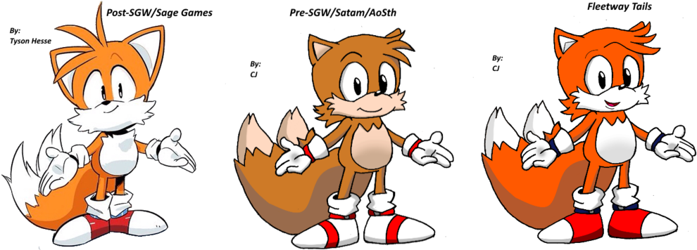 Tails Classic Comparison By Frostthehobidon - Classic Miles Tails Prower (1024x360)