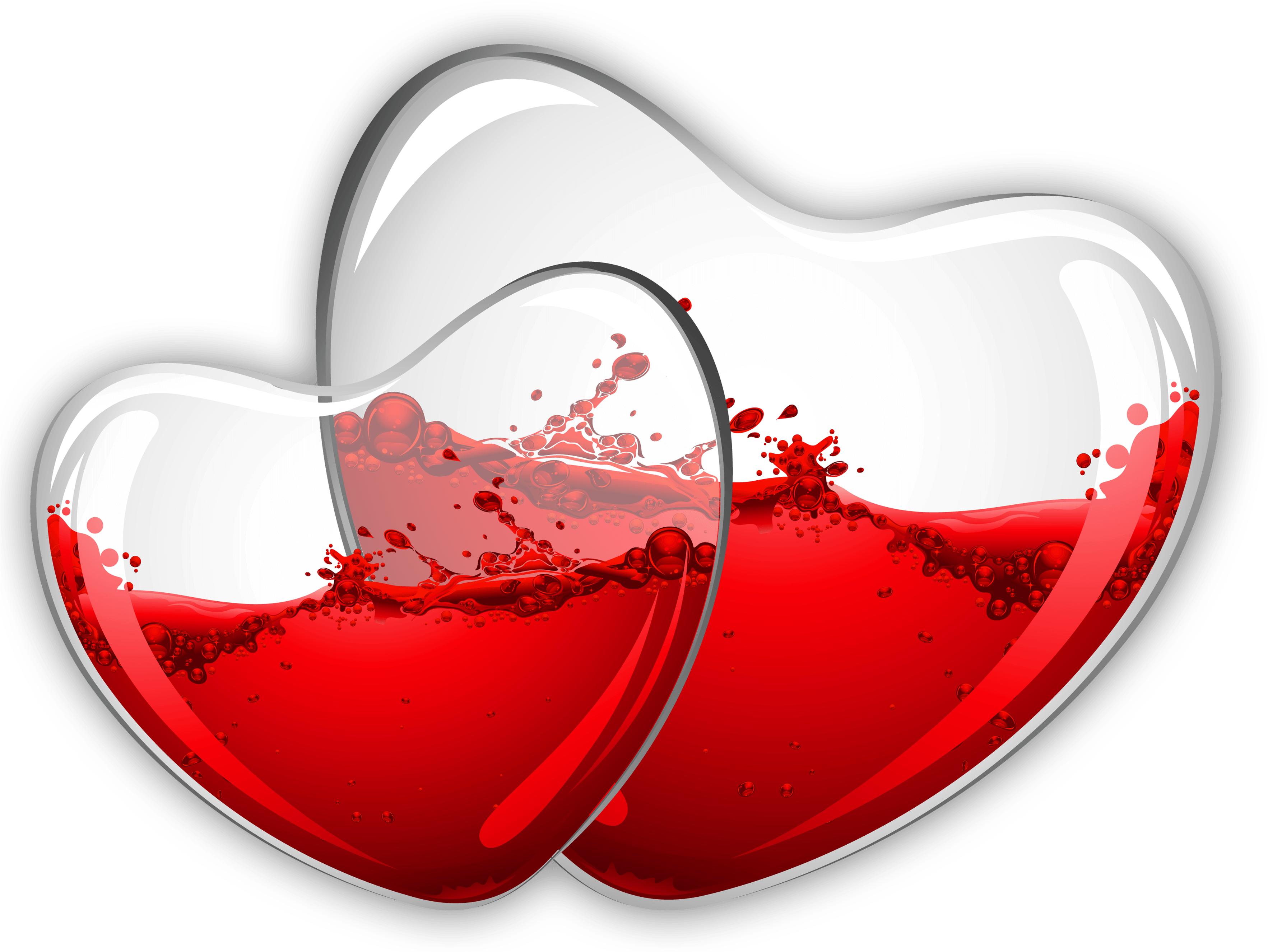 Glass Hearts With Red Wine Png Clipart Picture - Shayari Javatpoint (3532x2729)