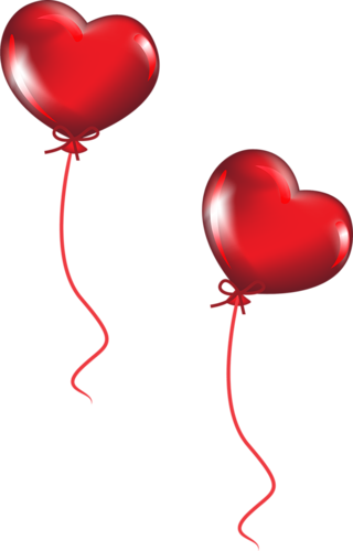 Valentine Clipart Set4 121 - Red Heart Balloon Clipart (320x500)