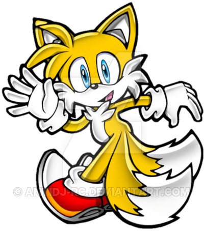 Tails The Fox Sa Style By Antidj-rc - Cartoon (400x454)