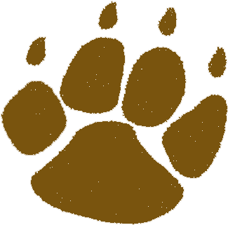 Animal Paw Prints Clip Art - Bear Paw Print Clipart (424x400)