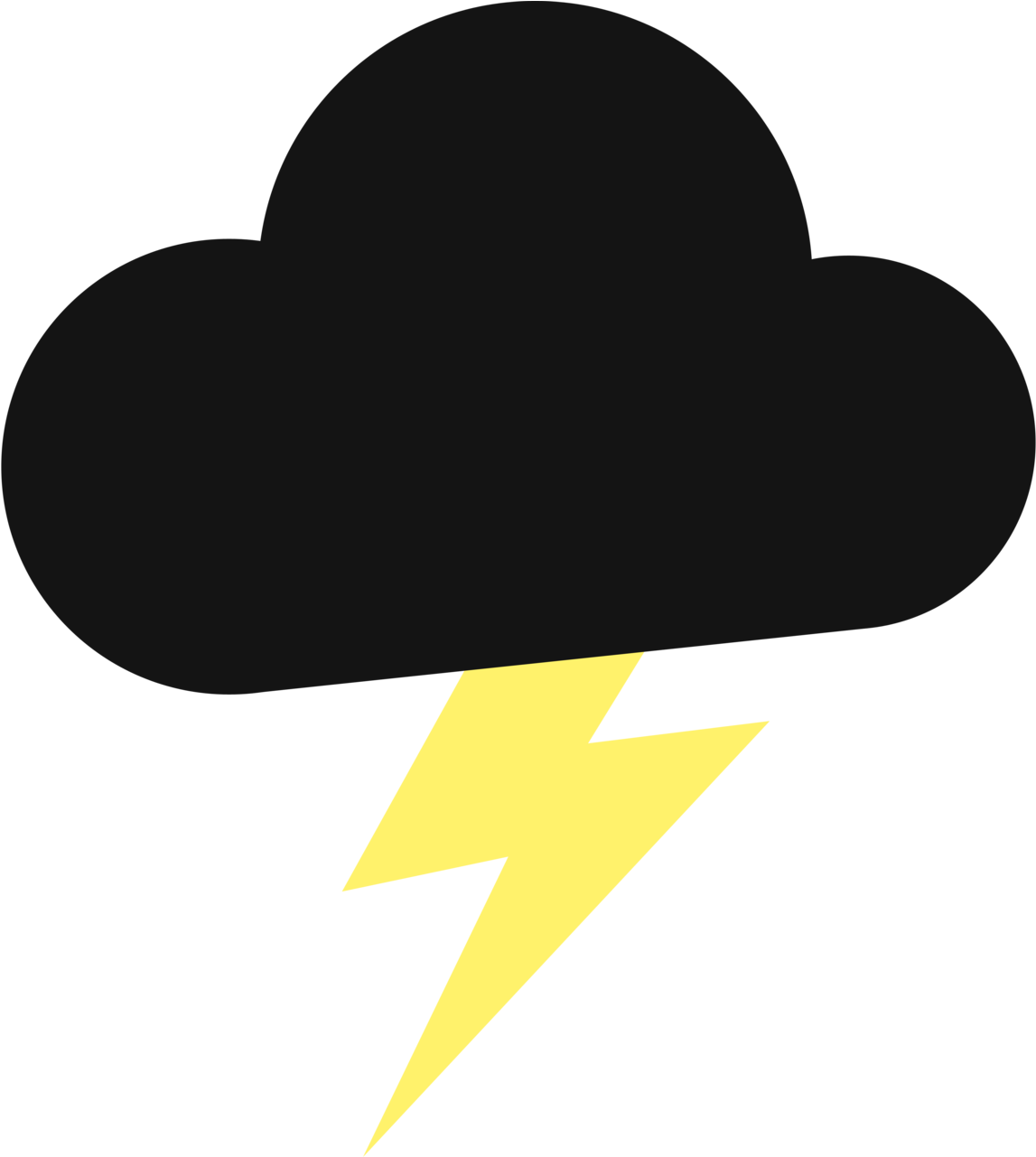 Cutie Mark - Cloud With Lightning Bolt Cutie Mark (1280x1280)