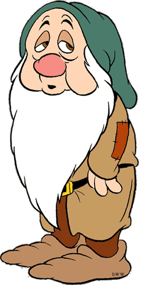Bashful Snow White Clipart - Snow White And The Seven Dwarfs Sleepy (288x577)