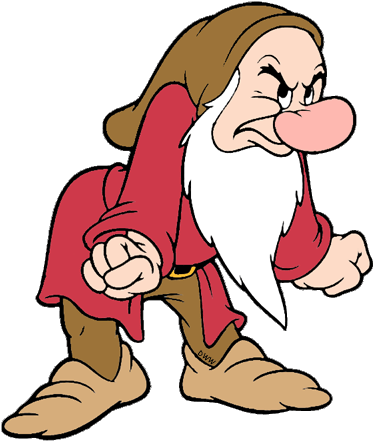 Back To Snow White Clip - Grumpy Clipart (400x449)
