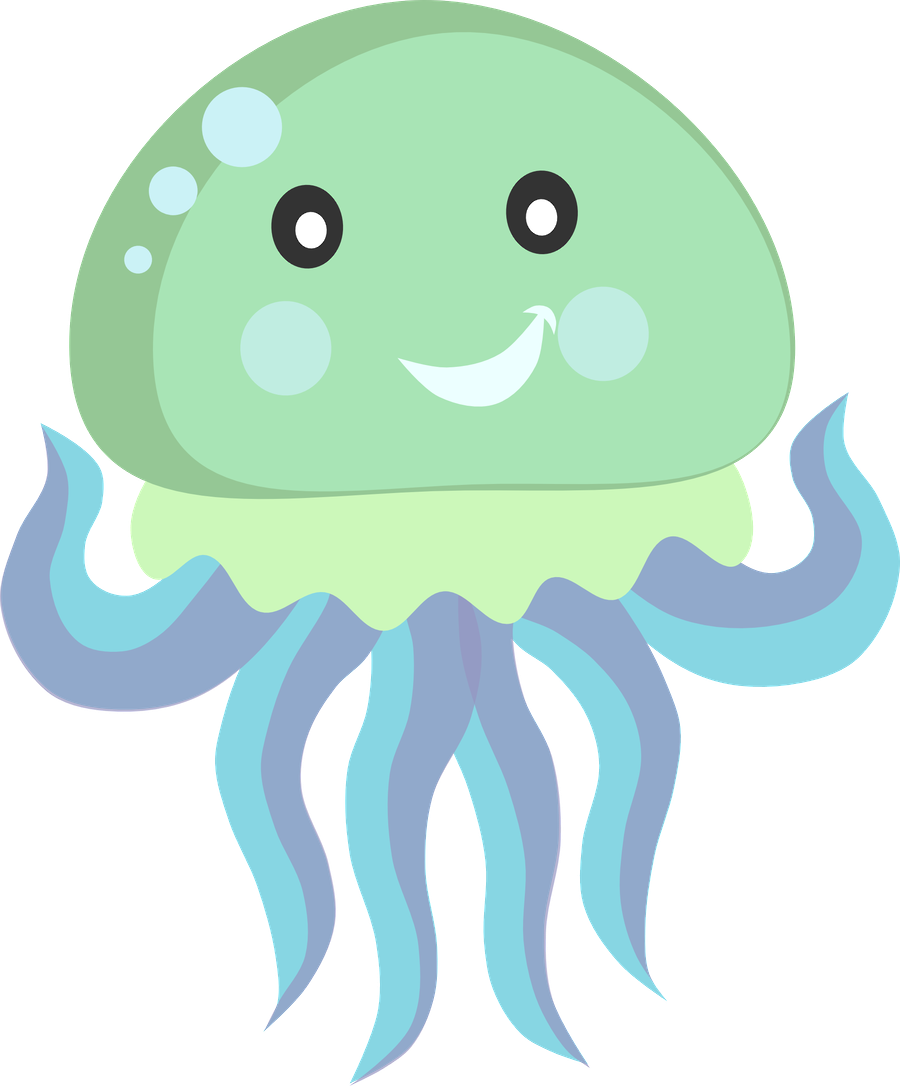 Ocean Jellyfish Cliparts - Jellyfish Clipart (900x1086)