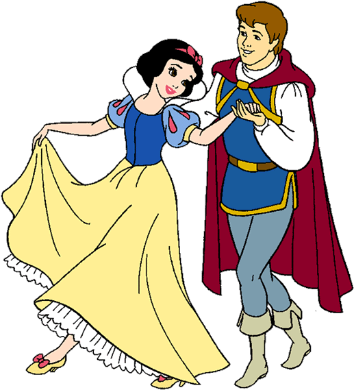 Snow White And The Seven Dwarfs Clipart Dancing - Pangeran Snow White (535x573)
