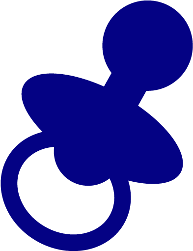 Dark Blue Pacifier Clip Art (512x512)