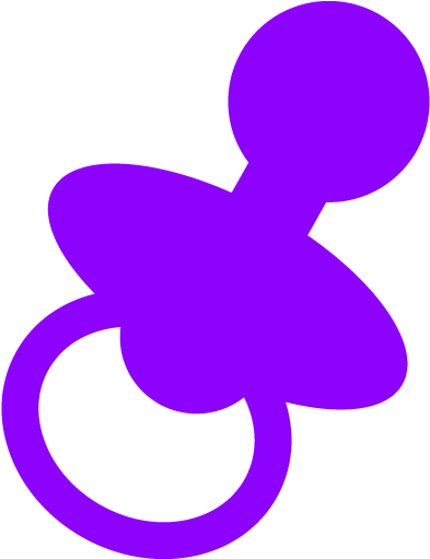 Dark Blue Pacifier Clip Art (512x512)
