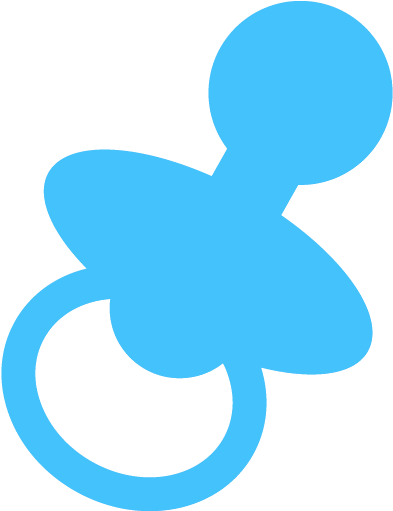 Dark Blue Pacifier Clip Art (512x512)