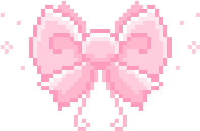 Transparent Gif - Kawaii Pixel Bow Transparent (429x290)