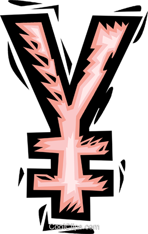 Japanese Yen Symbol Royalty Free Vector Clip Art Illustration - Clip Art (305x480)