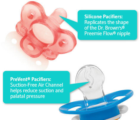 Two Great Pacifiers, One Solid Commitment To Comfort - Dr. Brown's Pacifier One Piece Pink (478x428)