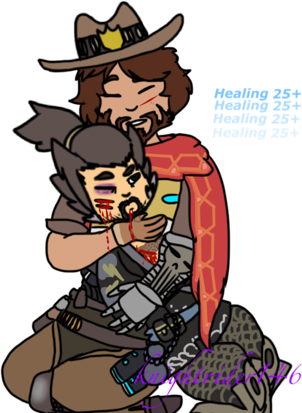 Mccree's Hugs Of Healing By Xxmchanzoxx - Cartoon (894x894)