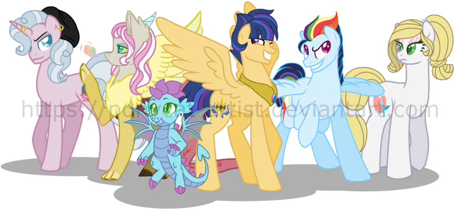 Ponycat-artist, Base Used, Digital Art, Dragon, Dragon - Cartoon (1024x434)