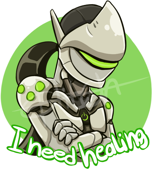 Stiker Genji I Need Healing By Glitcharttv - Genji I Need Healing (727x760)