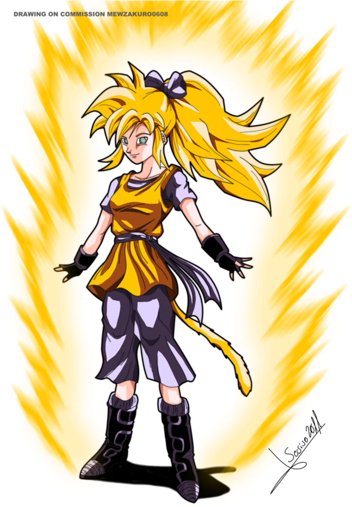 Commission 3 Oc Mewzakuro0608 By Sersiso - Dragon Ball Z Oc Female Saiyan (731x1093)