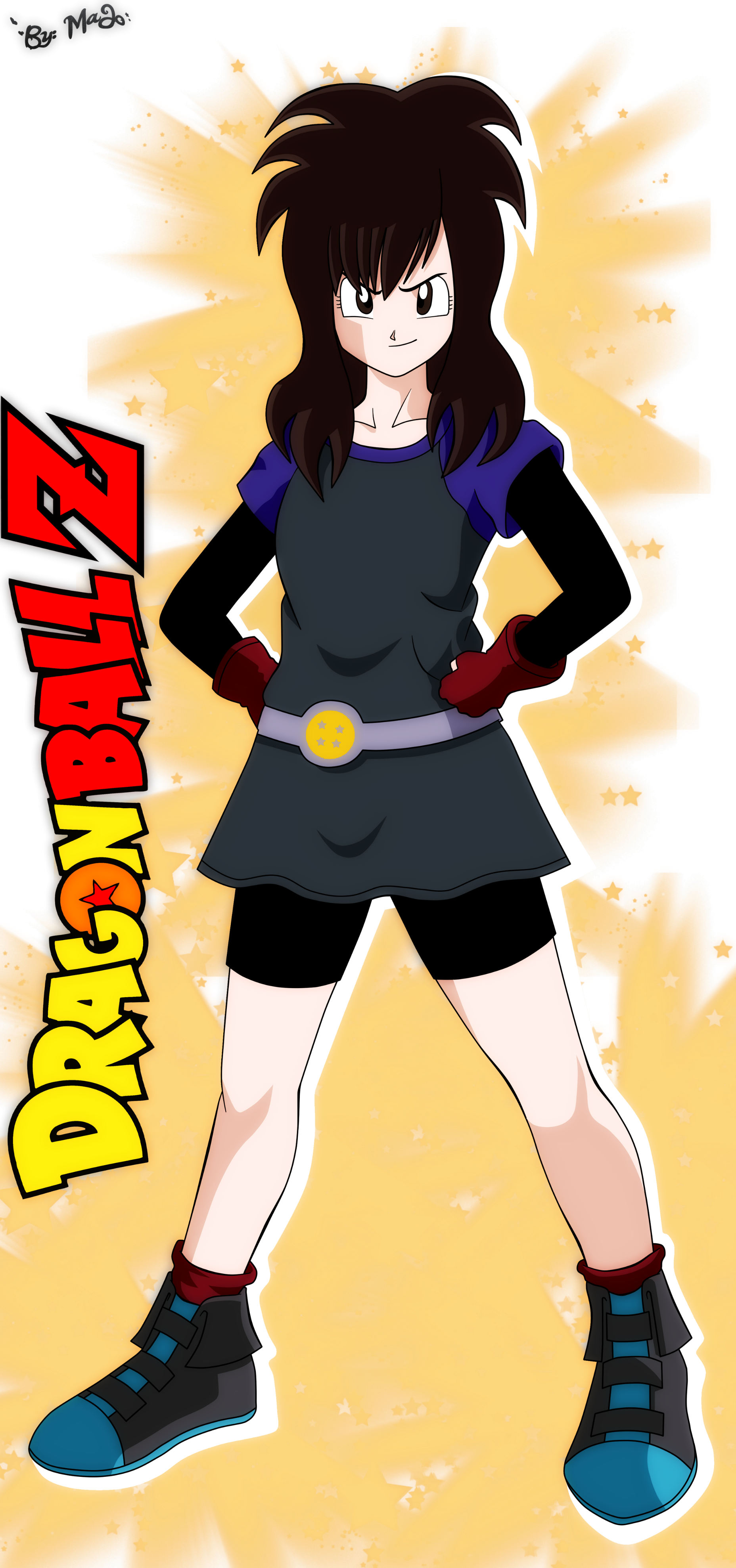 Dragon Ball Z Oc By Jubiamajo - Dragon Ball Oc Girl (1856x3956)