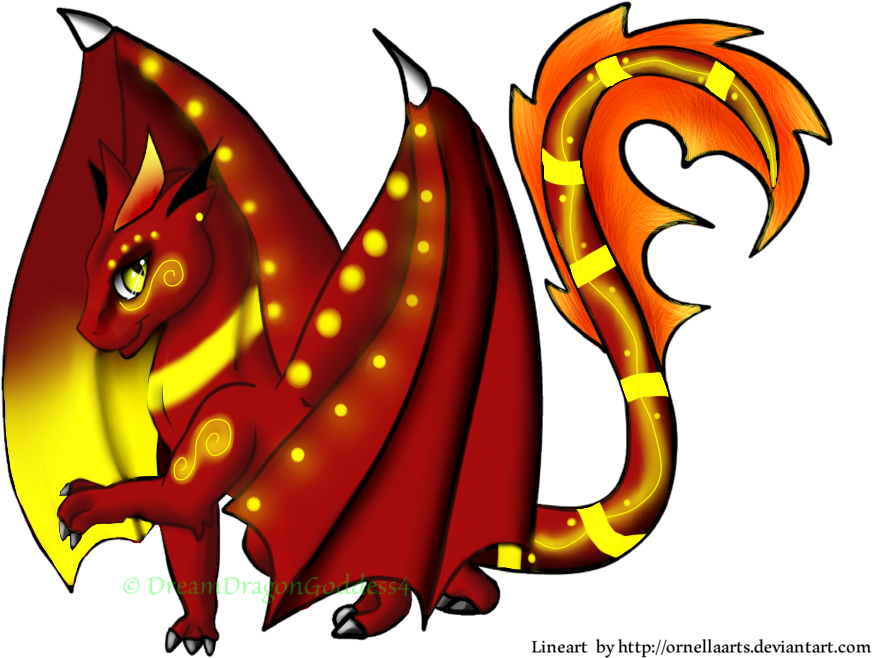 Baby Dragon Lineart By Dreamdragongoddess4 - Illustration (1024x775)