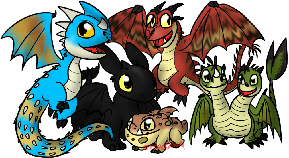 Cobaltcandi 25 7 Berk Baby Dragons By Usagi-zakura - Drawing (1024x576)