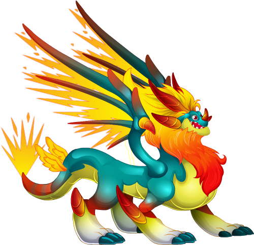 Glowppy Dragon 4 - Spark Dragon Dragon City (500x500)