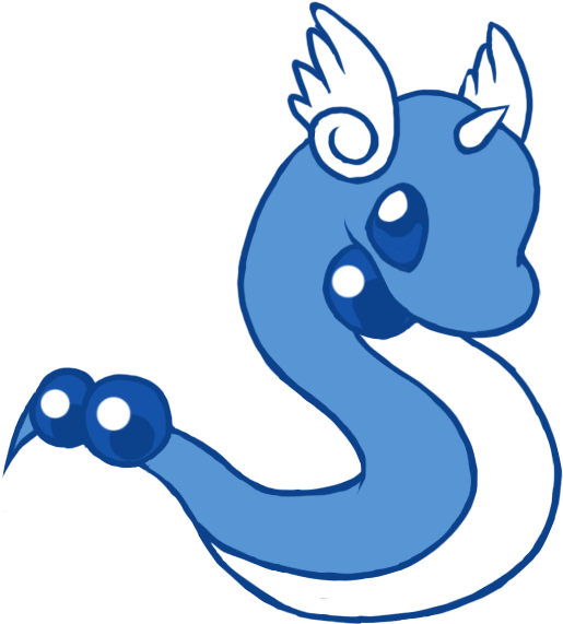 Chibi Water Dragon - Chibi Dragonair (551x600)