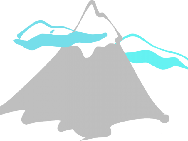 Ice Clipart - Black And White Mountain Clipart (640x480)