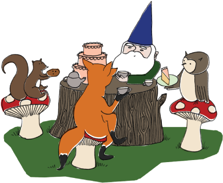 Gnome Tea Party - Tea Party (462x401)