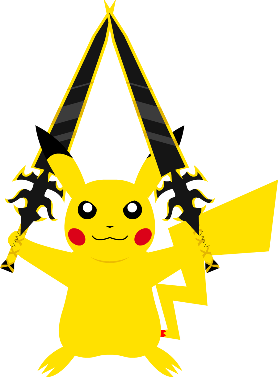 Pikachu Dual Sword By Darkajax Pikachu Dual Sword By - Sword (900x1221)