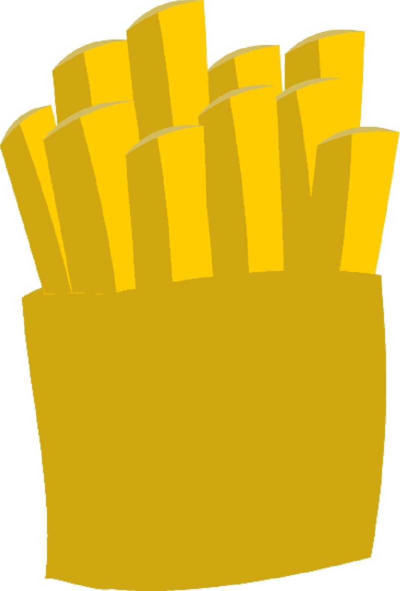 Fried - French Fries Clip Art (800x1182)