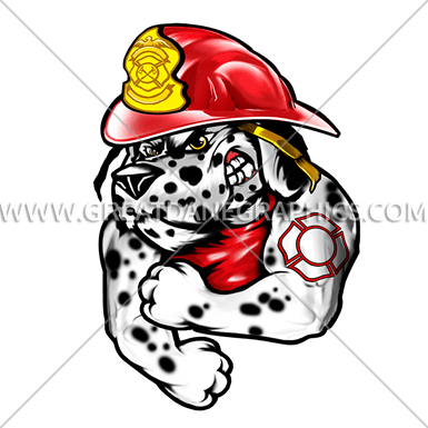 Firefighter Fighting Flames - Dalmatian Firefighter (385x385)