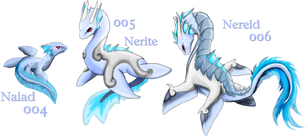 Blue Dragon Clipart Water Dragon - Made Up Water Type Pokemon (1024x512)