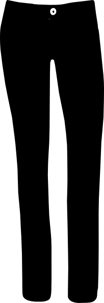 Pant - Clipart - Outfit - Clipart - Womens Pants Clipart (204x593)