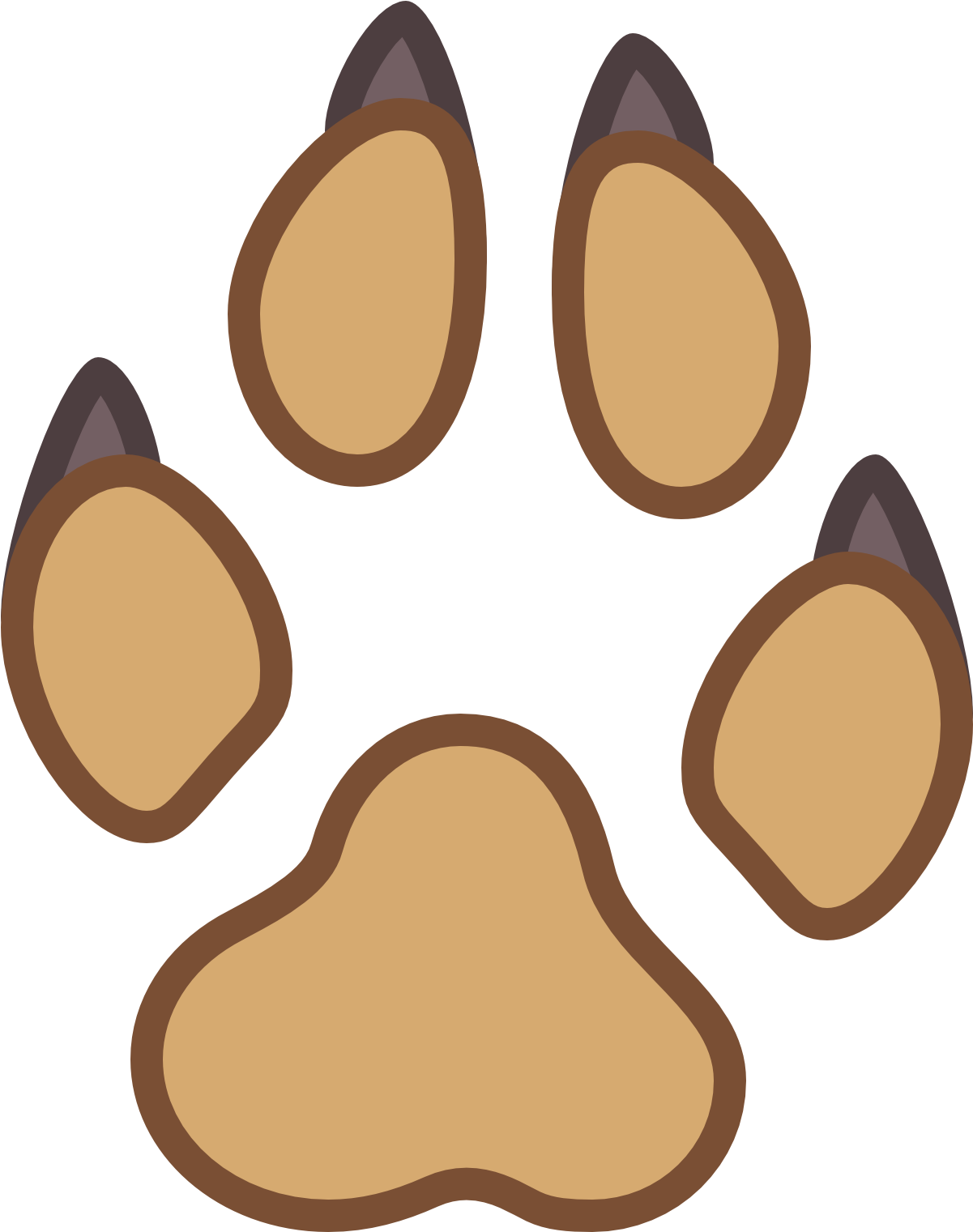 Dog Footprint Png - Corgi Footprint (1600x1600)