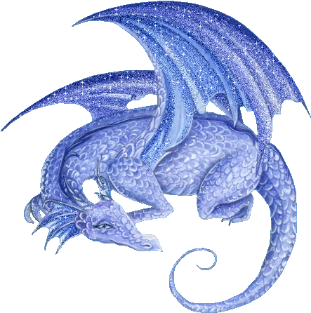 Blue Dragon Clipart Glitter - Sleeping Dragon Gif Transparent (504x484)
