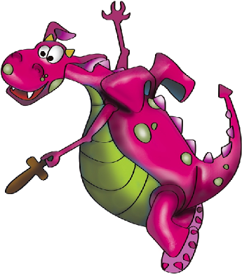 Megenta The Dragon Clipart - Clip Art (400x400)