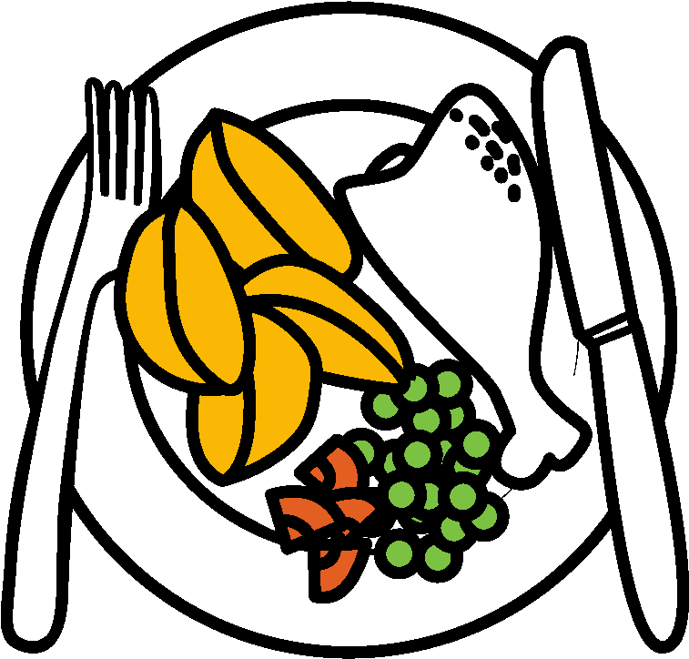 Illustration Of Food On A Plate - Food (1163x785)