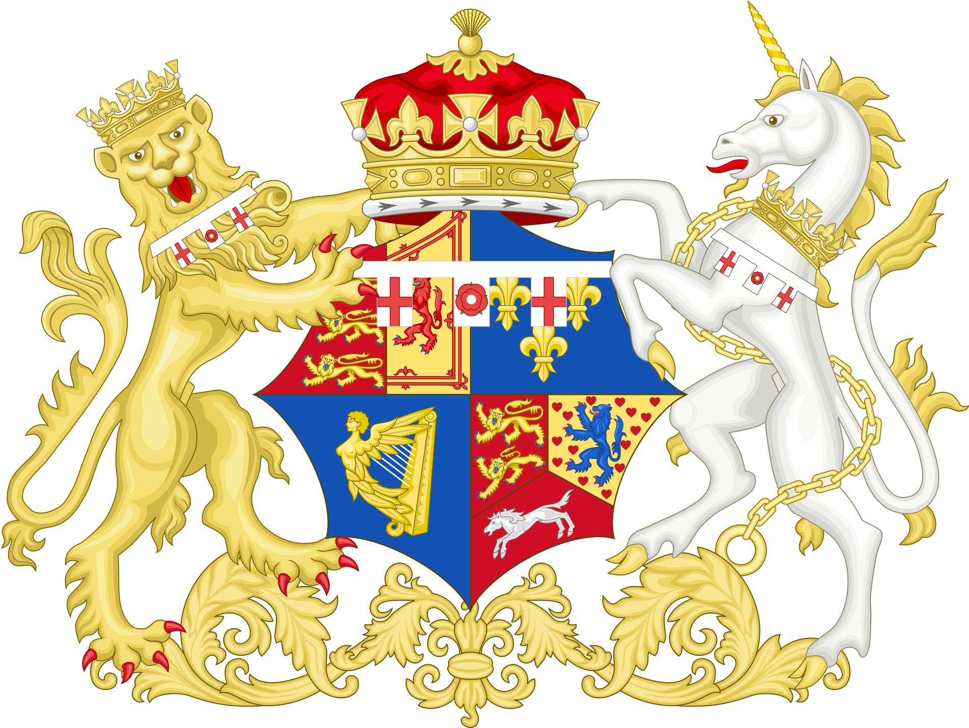 Open - United Kingdom Coat Of Arms (2000x1438)