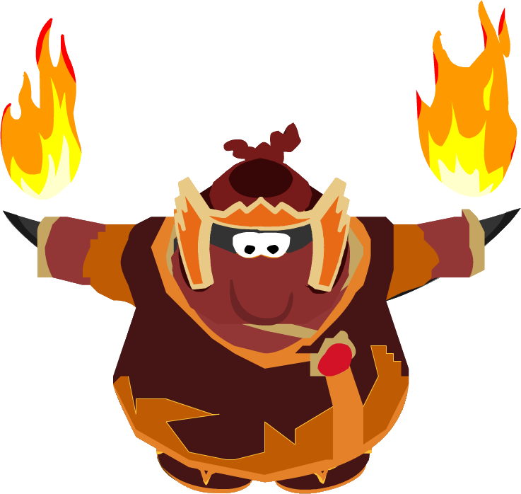 Fire Ninja Dance - Club Penguin Fire Ninja (737x698)