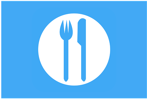 Icon, Clipart, Food, Fork, Knife, Plate - Restaurant Clipart Black And White (501x340)