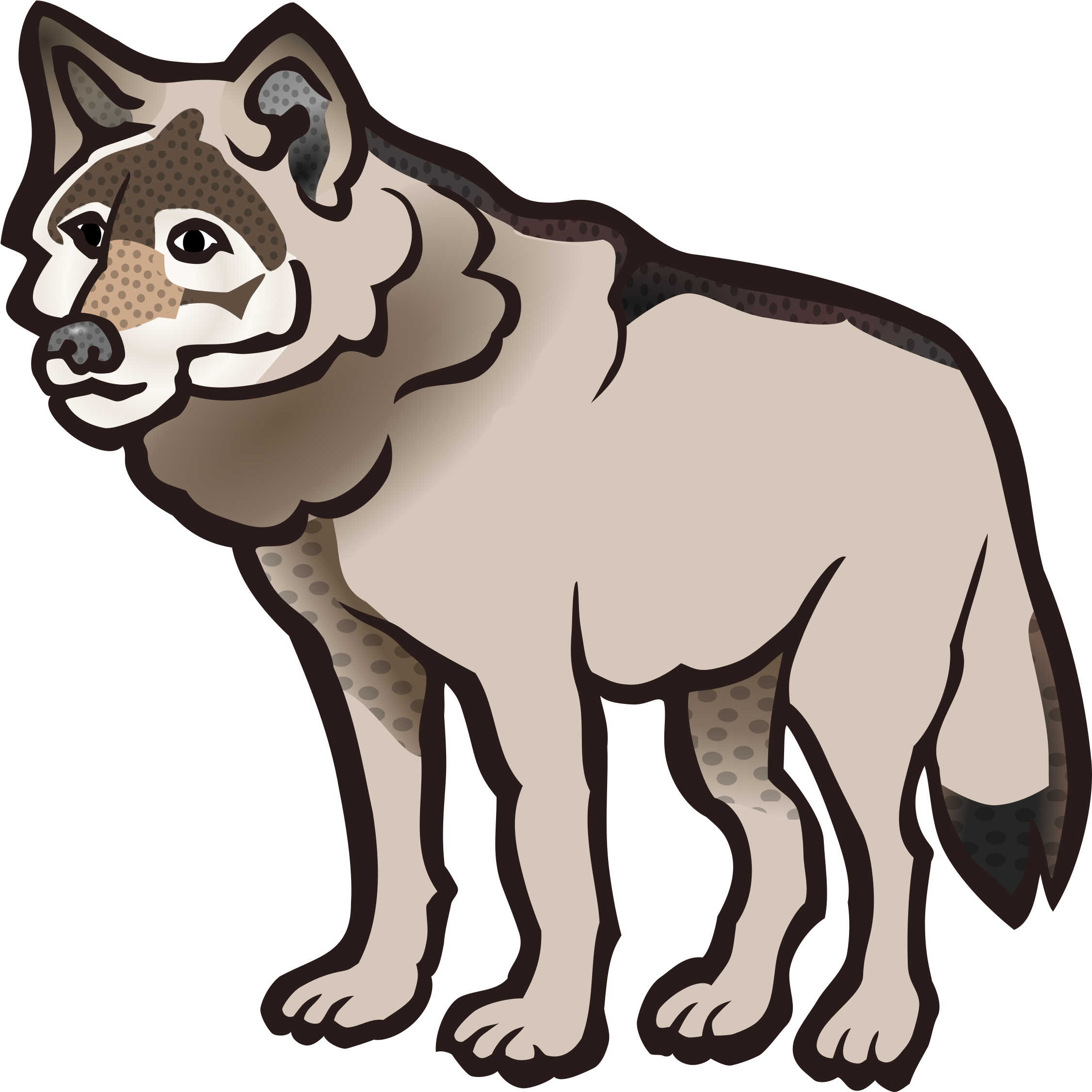 Cartoon Wolf 2, Buy Clip Art - Lobo Clipart Png (2401x2400)