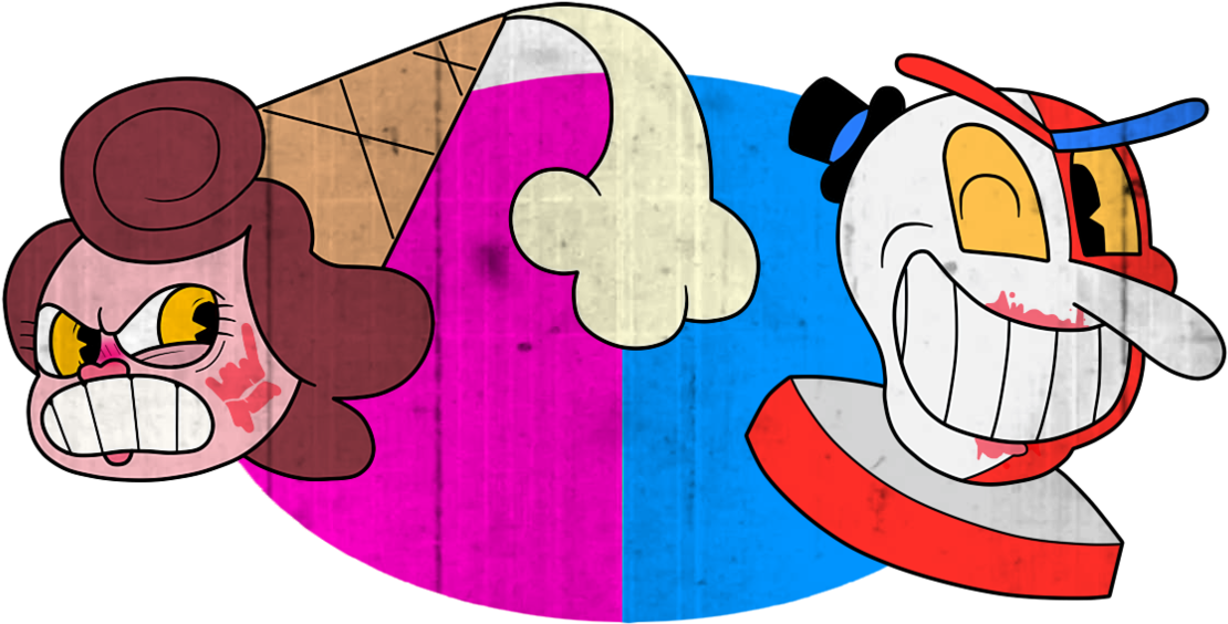 Cuphead-the Kiss/el Beso By Jaegh123 - Pepe The Clown Cuphead (1207x661)