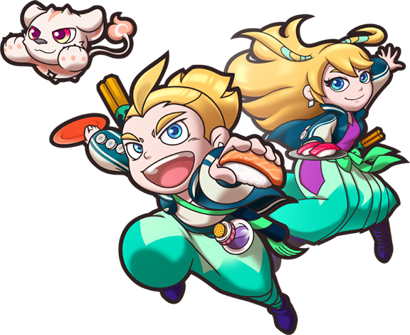 Combatiremos En El Restaurante De Sushi Con Sushi Striker - Sushi Striker The Way Of Sushido (576x470)