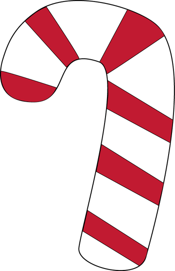 Mint Clipart Candy Cane - Red And White Candy Cane (355x550)