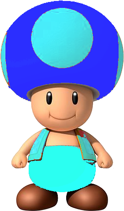 Ice Blue Toad - Mushroom In Mario Bros (480x480)