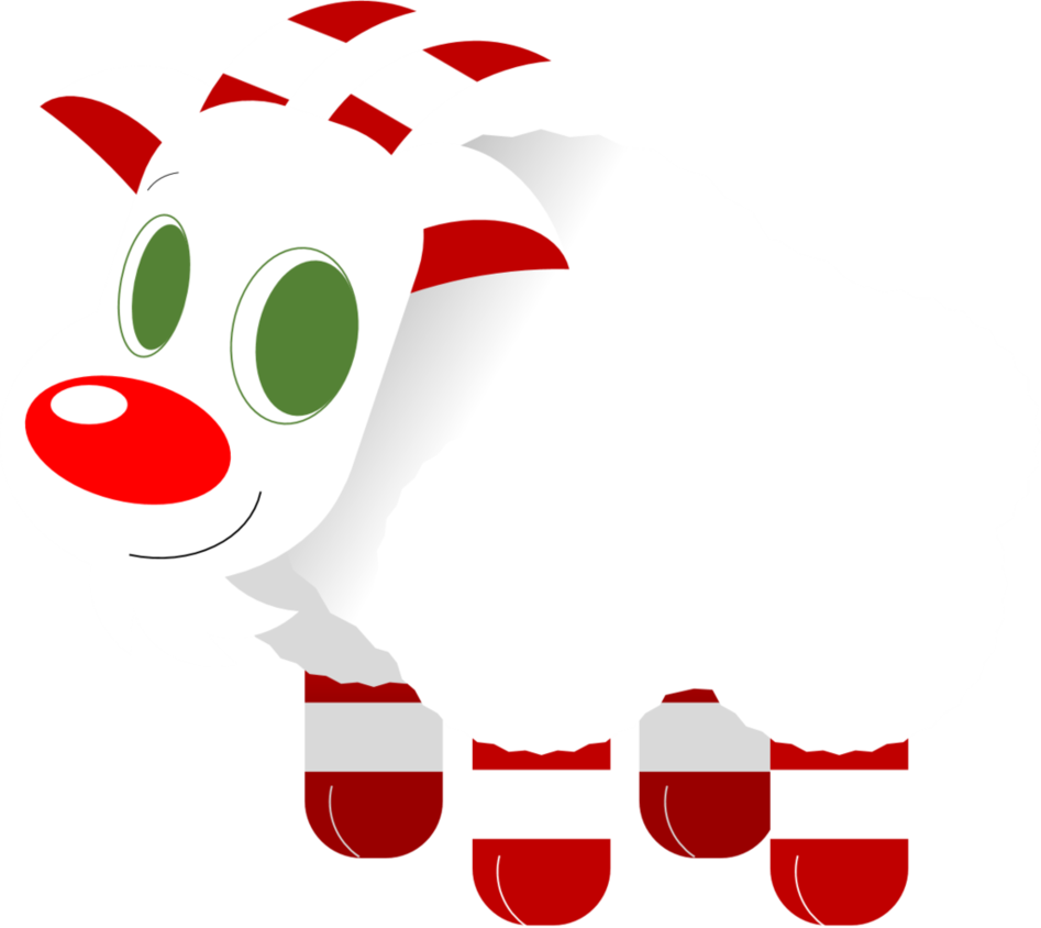 Candy Cane Mountain Goat By Alice Of Africa - Cartoon (947x844)