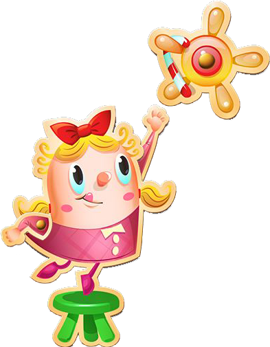Tiffi Takes Candycane - Candy Crush Soda Tiffi (393x505)